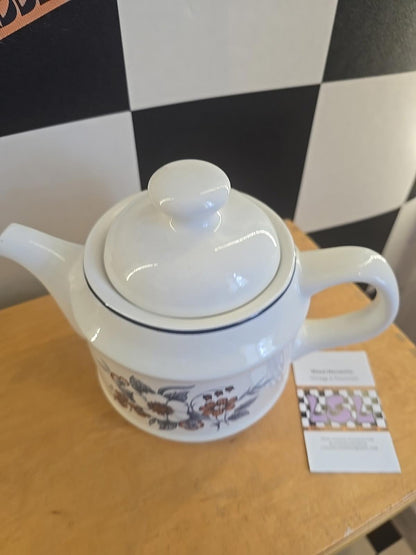 Alpine Rose Vintage Teapot Made In England Floral Design