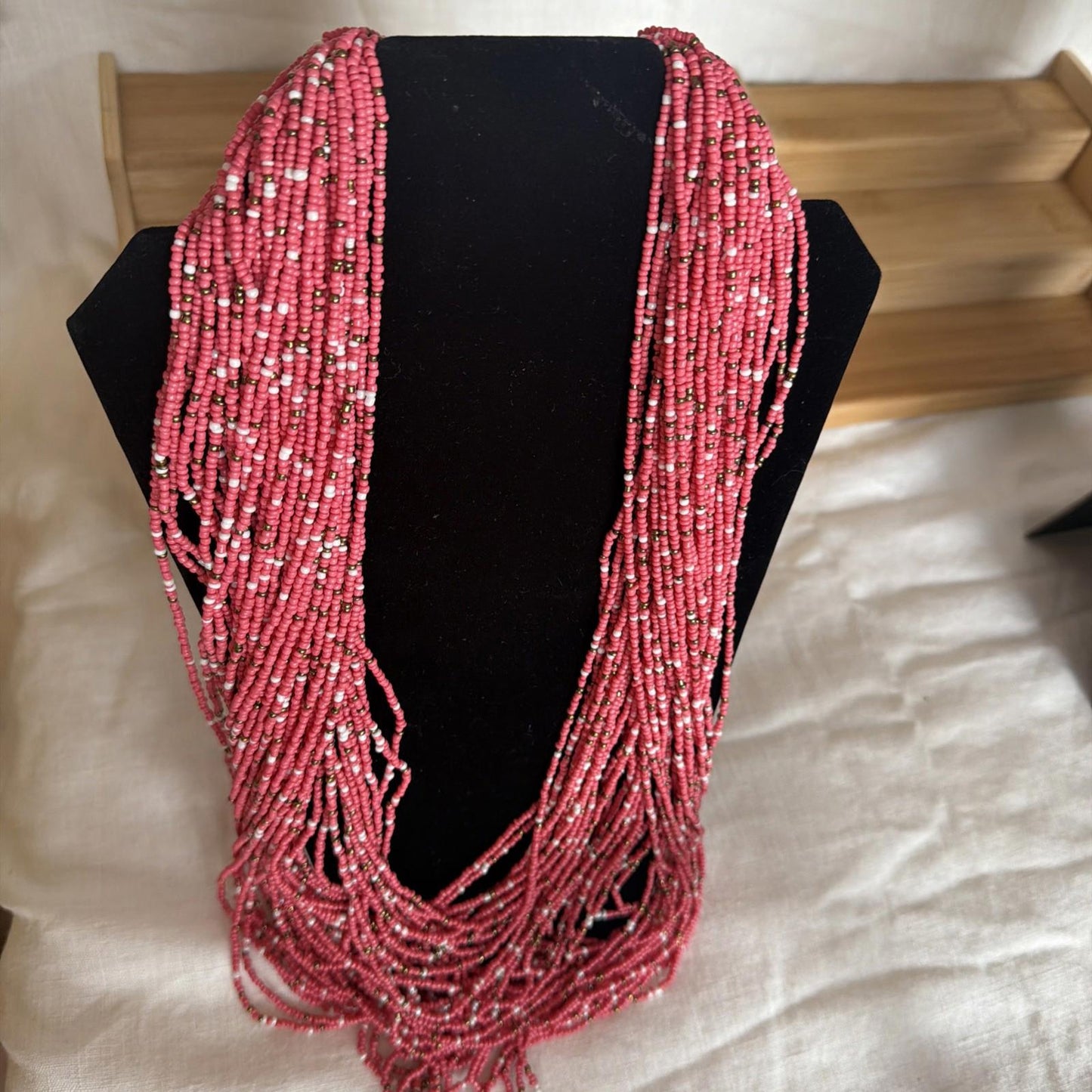 Vintage Costume Jewellery Necklace Unknown Beaded Design