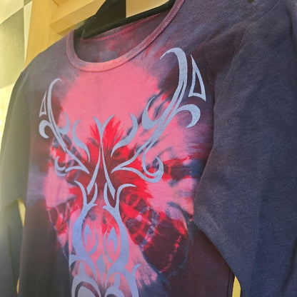 Brand New Deadstock Tie Dye T-Shirt Long Sleeve Size S/M AMERICAN 100% COTTON