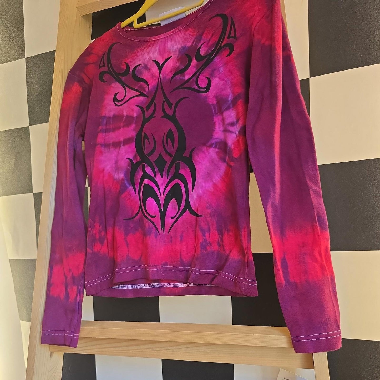 Brand New Deadstock Tie Dye T-Shirt Long Sleeve Size S/M AMERICAN 100% COTTON