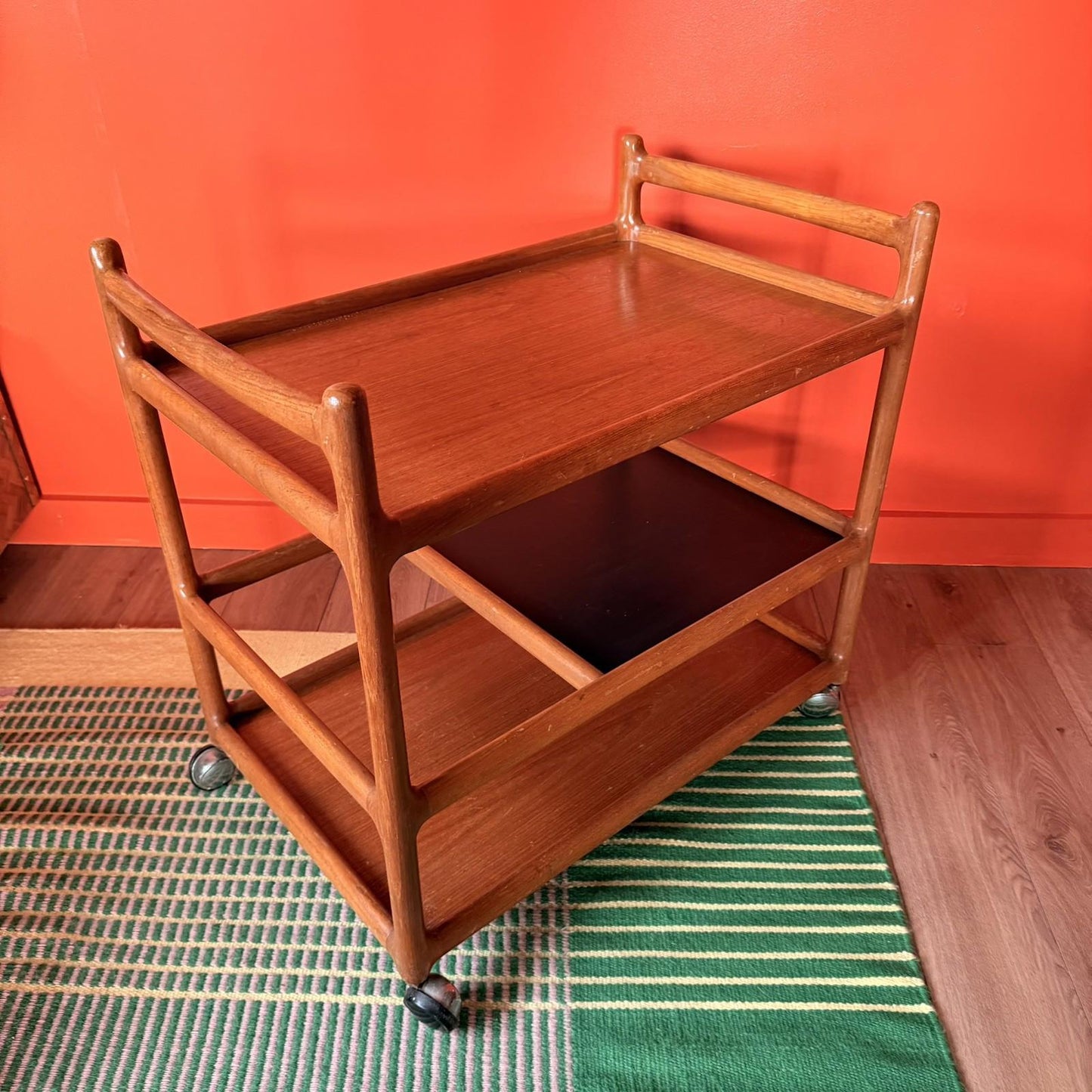 Vintage Danish trolley/ bar cart, mid century Johannes Andersen mcm unique piece