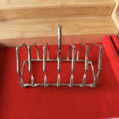 Silver plate electroplate vintage Victorian antique toastrack toast rack 6 slice
