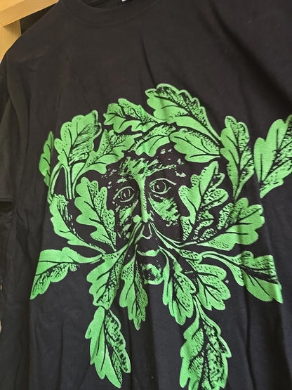 Brand New Deadstock Tie-dye Long T-shirt Fruit Of The Loom Greenman Screen Print