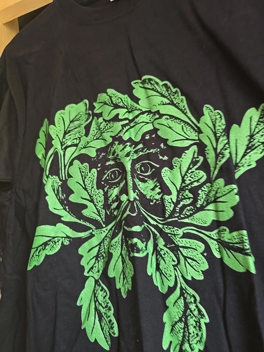Brand New Deadstock Tie-dye Long T-shirt Fruit Of The Loom Greenman Screen Print