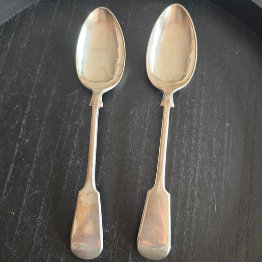 Set of 2 Vintage Silver PLATED EPNS  Flatware Spoons