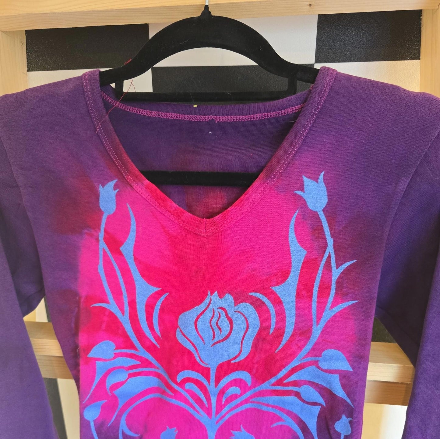 Brand New Deadstock Tie Dye T-Shirt Long Sleeve Size S AMERICAN 100% COTTON