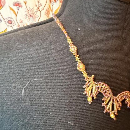 Vintage Costume Jewellery Necklace Unknown Beaded Design