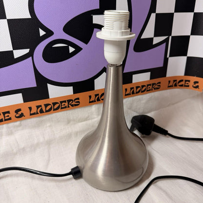 Vintage Y2k Silver Chrome Touch Lamp Space Age MCM Style Retro Table Lamp