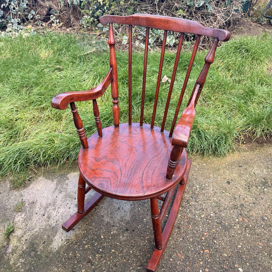 Ibex Style Rocking Chair Restained Vintage Over 30 Years Ago Good Condition