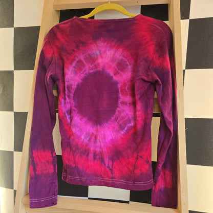Brand New Deadstock Tie Dye T-Shirt Long Sleeve Size S/M AMERICAN 100% COTTON