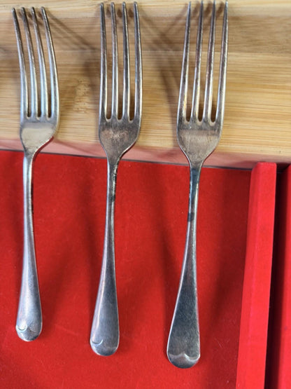 XL EPNS Silver Plated Forks X4 Vintage Cutlery Antique Cutlery