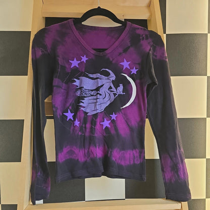 Brand New Deadstock Tie Dye T-Shirt Long Sleeve Size S AMERICAN 100% COTTON