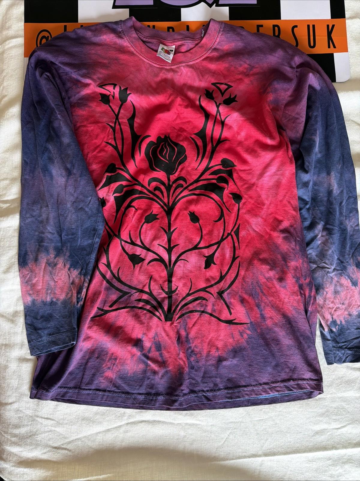 Large Fruit Of loom tie dye Long Sleeve Deadstock unisex pink and purple new