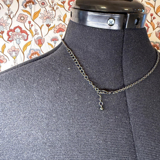 Vintage Costume Jewellery Necklace Metal Chain Design