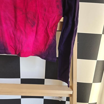 Brand New Deadstock Tie-dye T-shirt CROPPED SIZE S american Long Sleeve