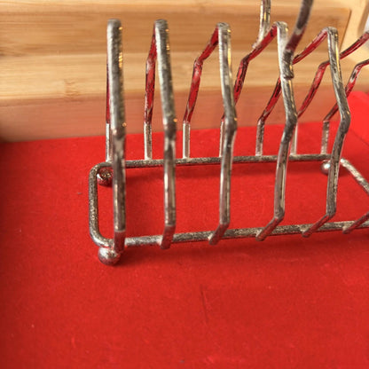 Silver plate electroplate vintage Victorian antique toastrack toast rack 6 slice