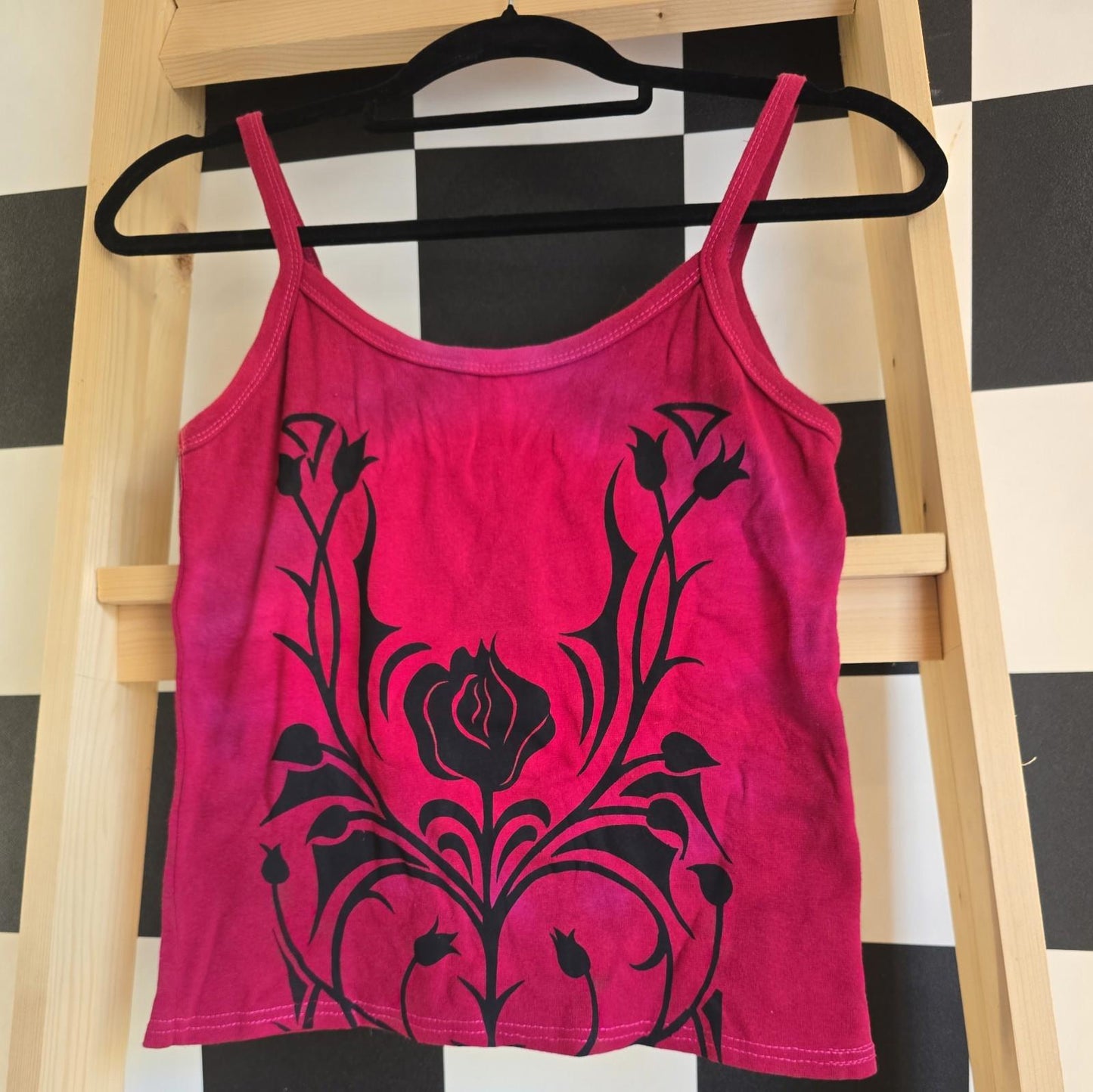 Brand New Tie Dye DEADSTOCK Vest Size Small COTTON pink And Tribal