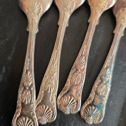 Set of 6 Vintage Ornate Silver plated Spoons