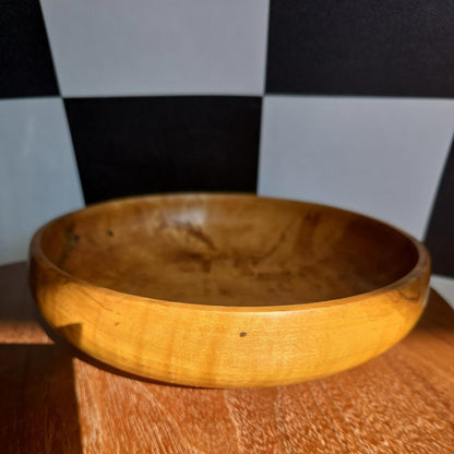 Vintage MCM 1950s Hand Turned Large Walnut Bowl