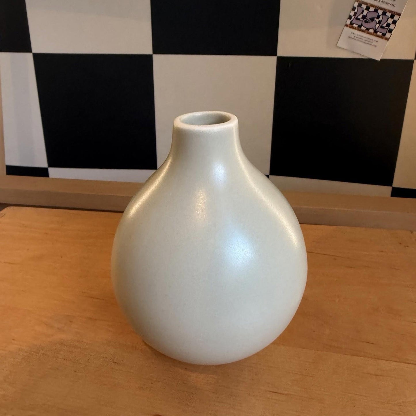 Parlane Pottery Stone Colour Vase Unusual Unique Design