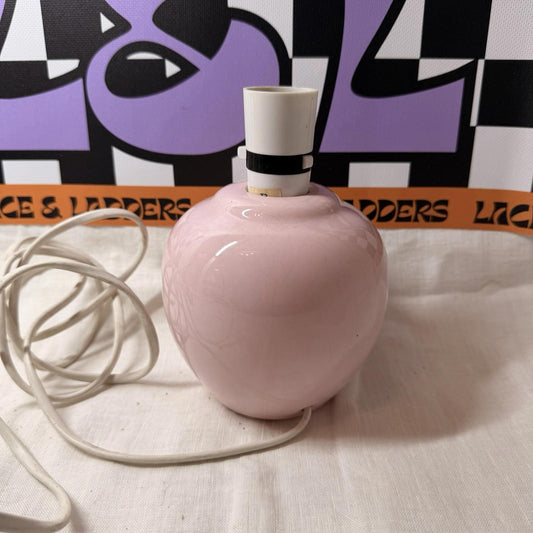 Vintage bhs Pink Ceramic Round Table Lamp Cottagecore Fairycore Y2k Barbie Style
