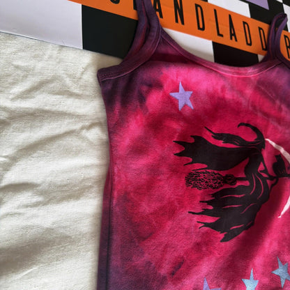 Brand New Tie Dye DEADSTOCK Vest Size medium COTTON pink And Tribal