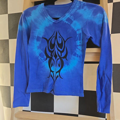 Brand New Deadstock Tie Dye T-Shirt Long Sleeve Size S AMERICAN 100% COTTON