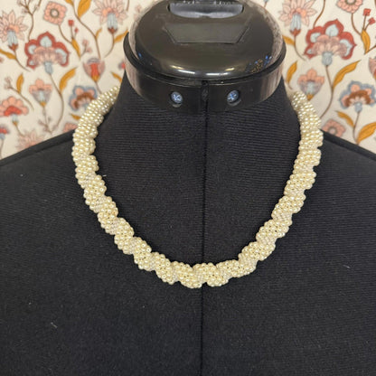 Vintage Costume Jewellery Necklace Unknown Beaded Design