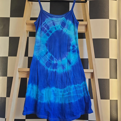 Brand New Deadstock Tie-dye Vest Dress Sreetch Cotton Size S UK