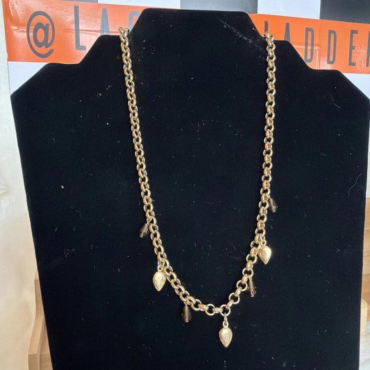 Vintage Costume Jewellery Necklace Metal Chain Design