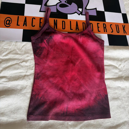 Brand New Tie Dye DEADSTOCK Vest Size Small COTTON pink And Tribal