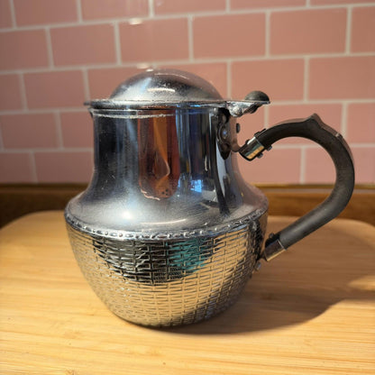 Vintage Swan Brand Wikka Ware Basket Pattern jug  11/2 Pints Made In England mcm