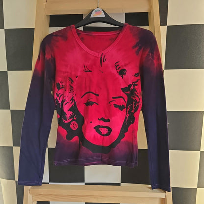 Brand New Deadstock Tie Dye T-Shirt Long Sleeve Size S AMERICAN 100% COTTON