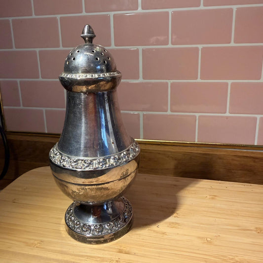 silver plated sugar sifter / shaker antique vintage ornate