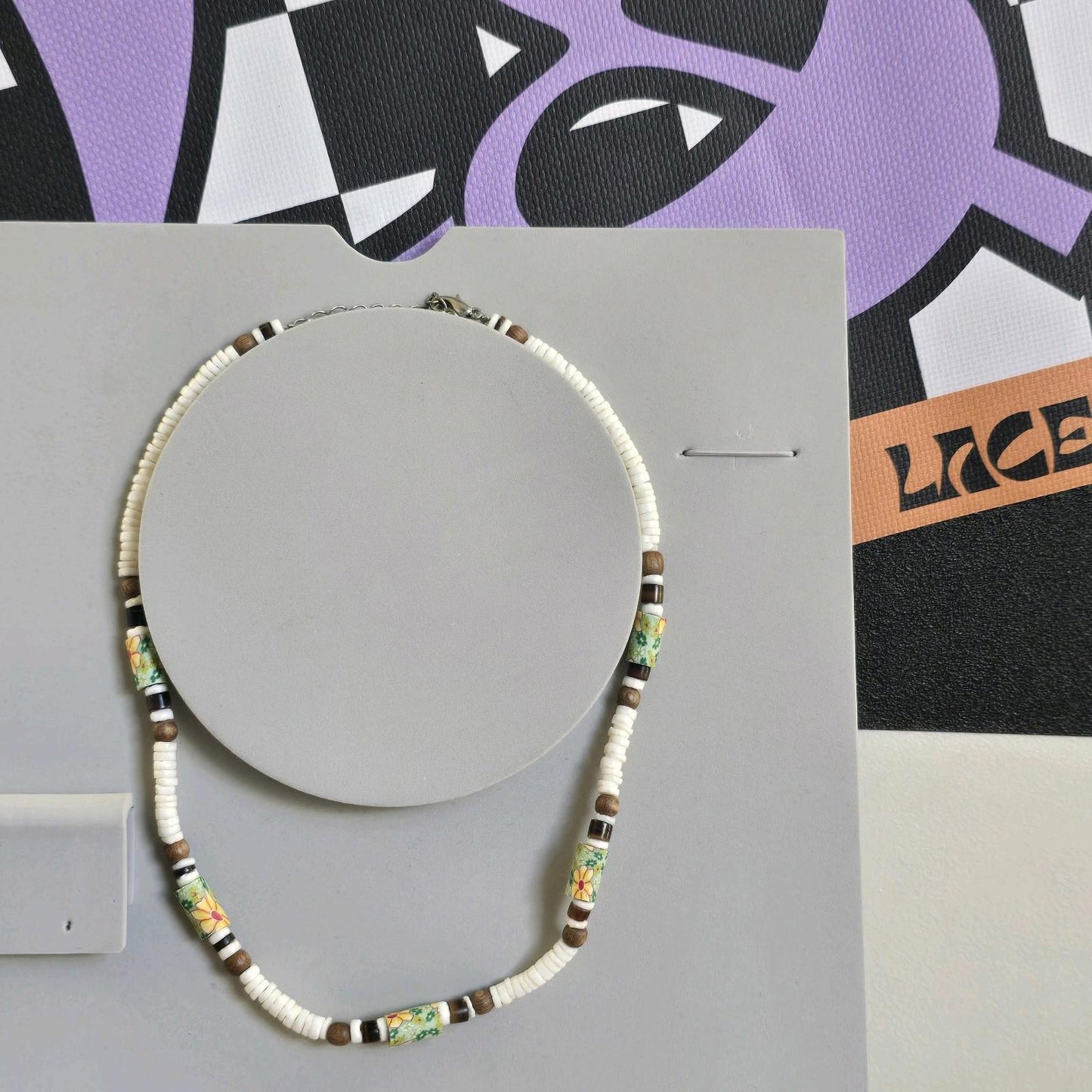 Vintage Santo Domingo Native Turquoise Shell Beads Heishi Necklace