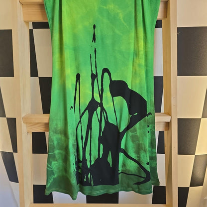 Brand New Tie Dye DEADSTOCK Cotton Vest Dress Size M Stretchy