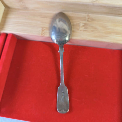 XL Silver Plated Serving Spoon Made In England Vintage Silver Plated