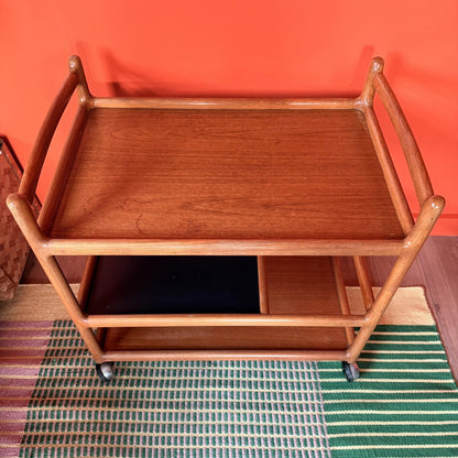 Vintage Danish trolley/ bar cart, mid century Johannes Andersen mcm unique piece