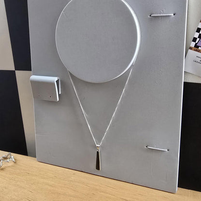 Vintage Silver Moonstone Pendant Necklace 925