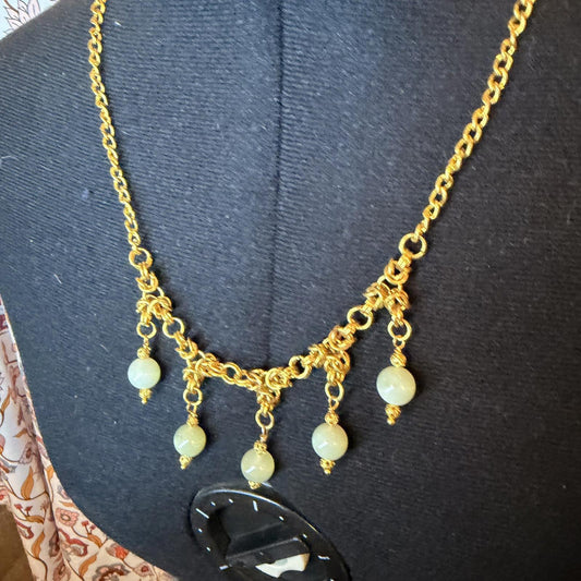 Vintage Costume Jewellery Necklace Metal Chain Design