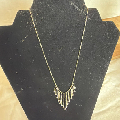Vintage Costume Jewellery Necklace Metal Chain Design