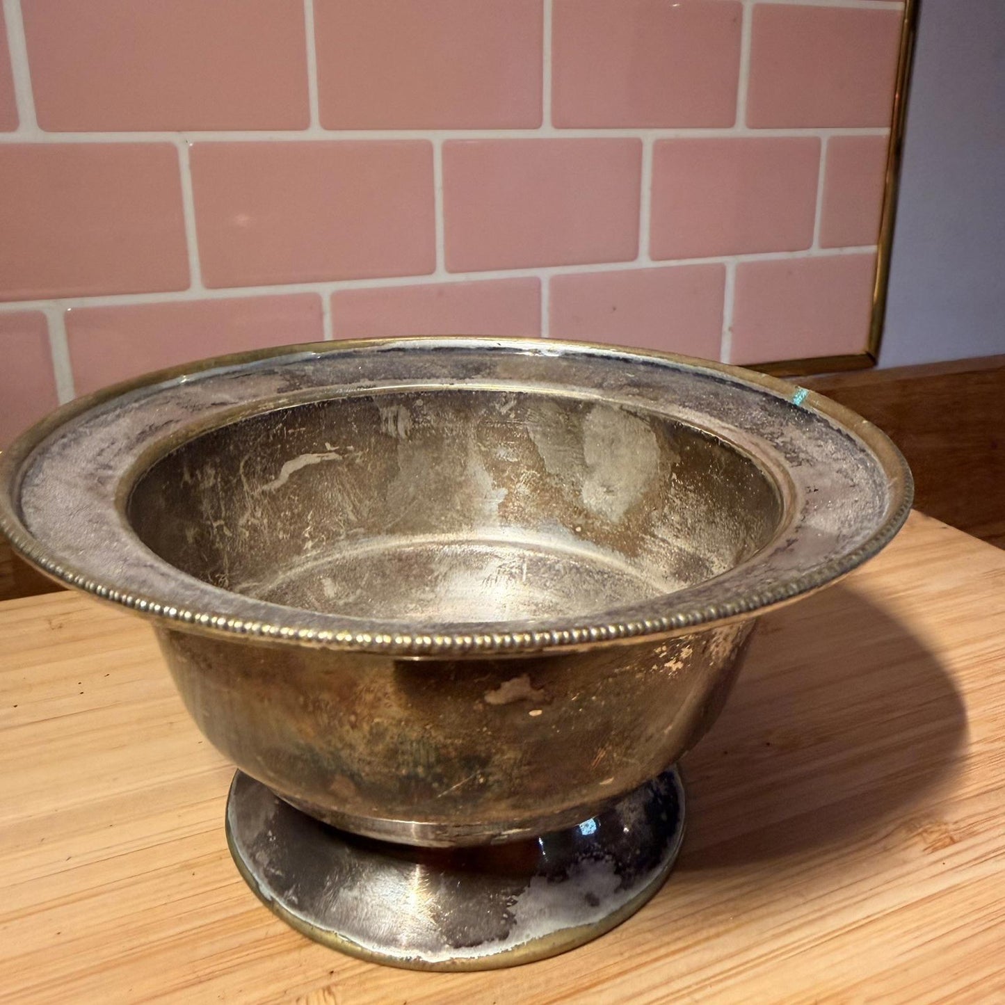 antique art deco Silver-Plated Bowl – Made in England