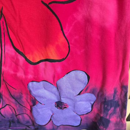 Brand New Tie Dye DEADSTOCK Cotton Vest Dress Size L Stretchy