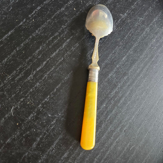 Vintage Yellow Handle epns Silver Spoon